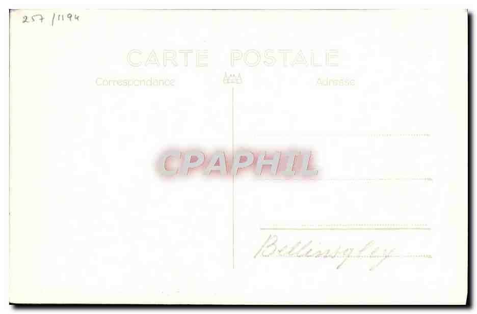 CPA Bateau HMS Bellingley — Verso