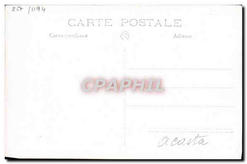 CPA Bateau HMS Acasta — Verso
