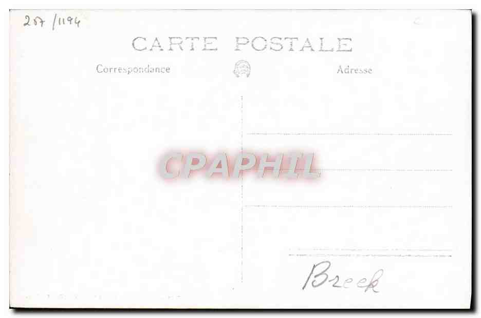 CPA Bateau HMS Breck — Verso