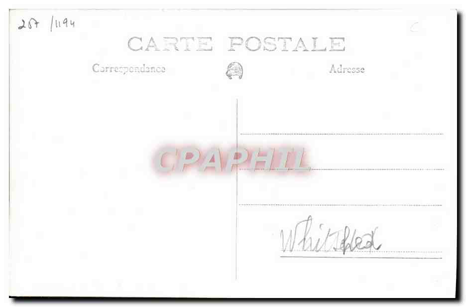CPA Bateau HMS Whitshed — Verso