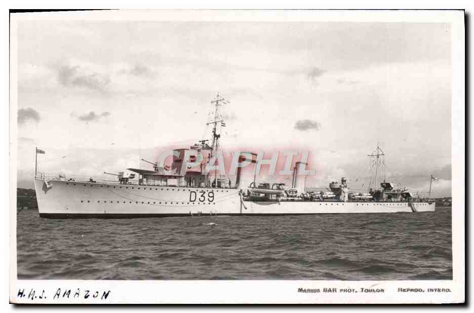 CPA Bateau HMS Amazon