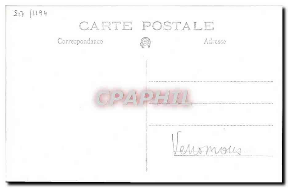 CPA Bateau HMS Venomous — Verso