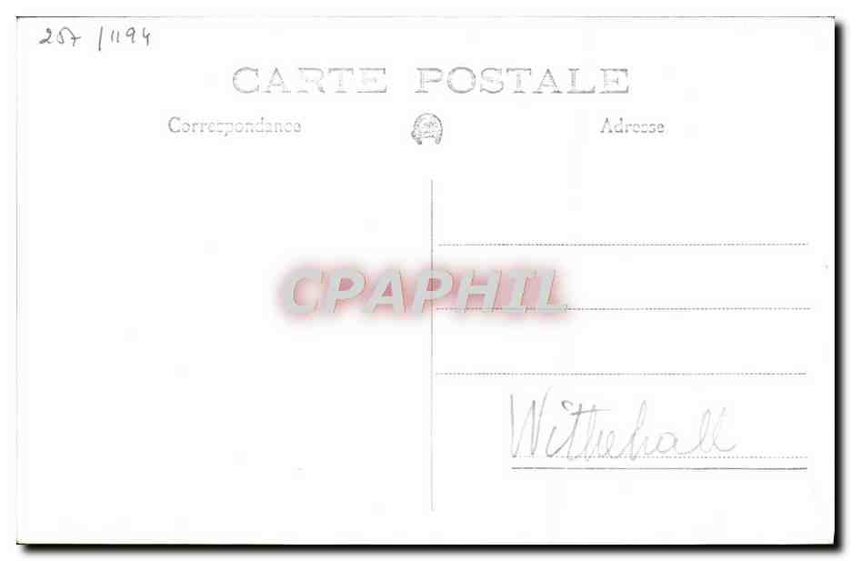 CPA Bateau HMS Withehall — Verso