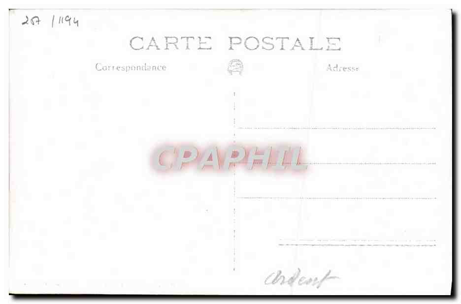 CPA Bateau HMS Ardent — Verso