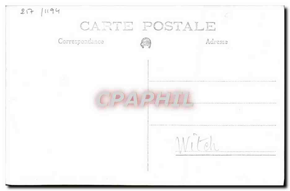CPA Bateau HMS Witch — Verso