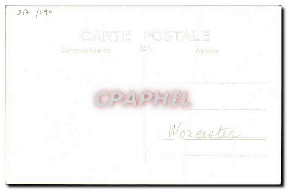 CPA Bateau HMS Worcester — Verso