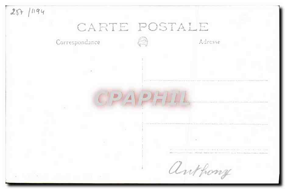 CPA Bateau HMS Anthony — Verso