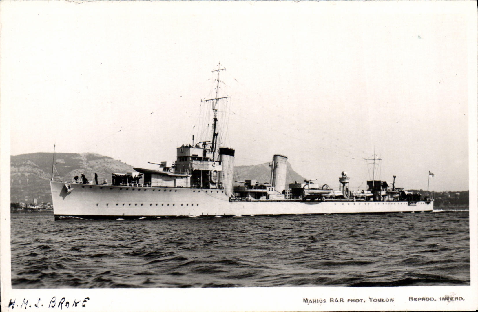 CPA Bateau HMS Broke 