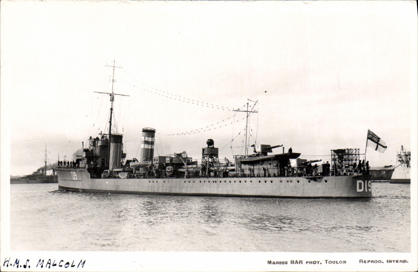 CPA Bateau HMS Malcolm