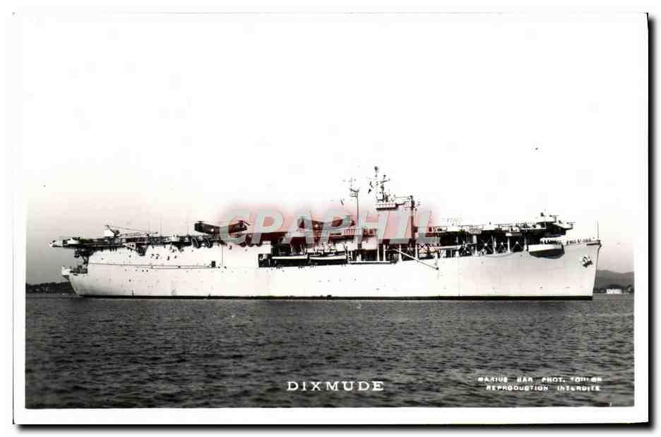CPA Bateau Dixmude Porte helicopteres 