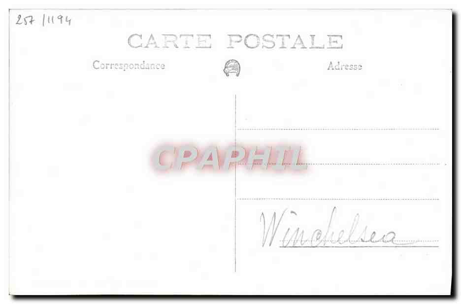 CPA Bateau HMS Winchilsea — Verso