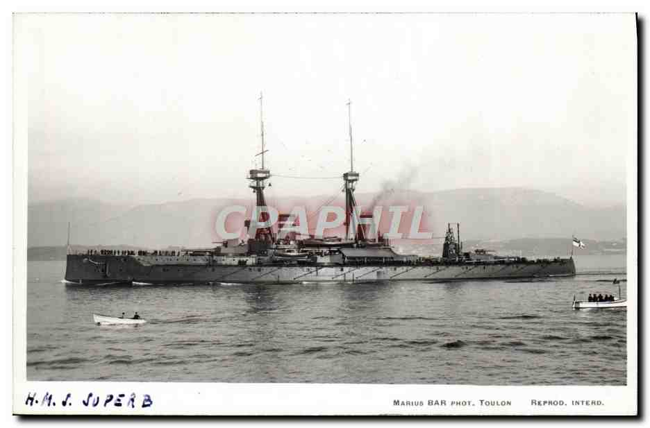 CPA Bateau HMS Superb