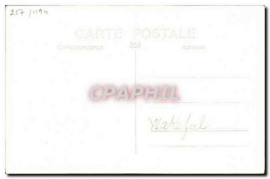 CPA Bateau HMS Wakeful — Verso