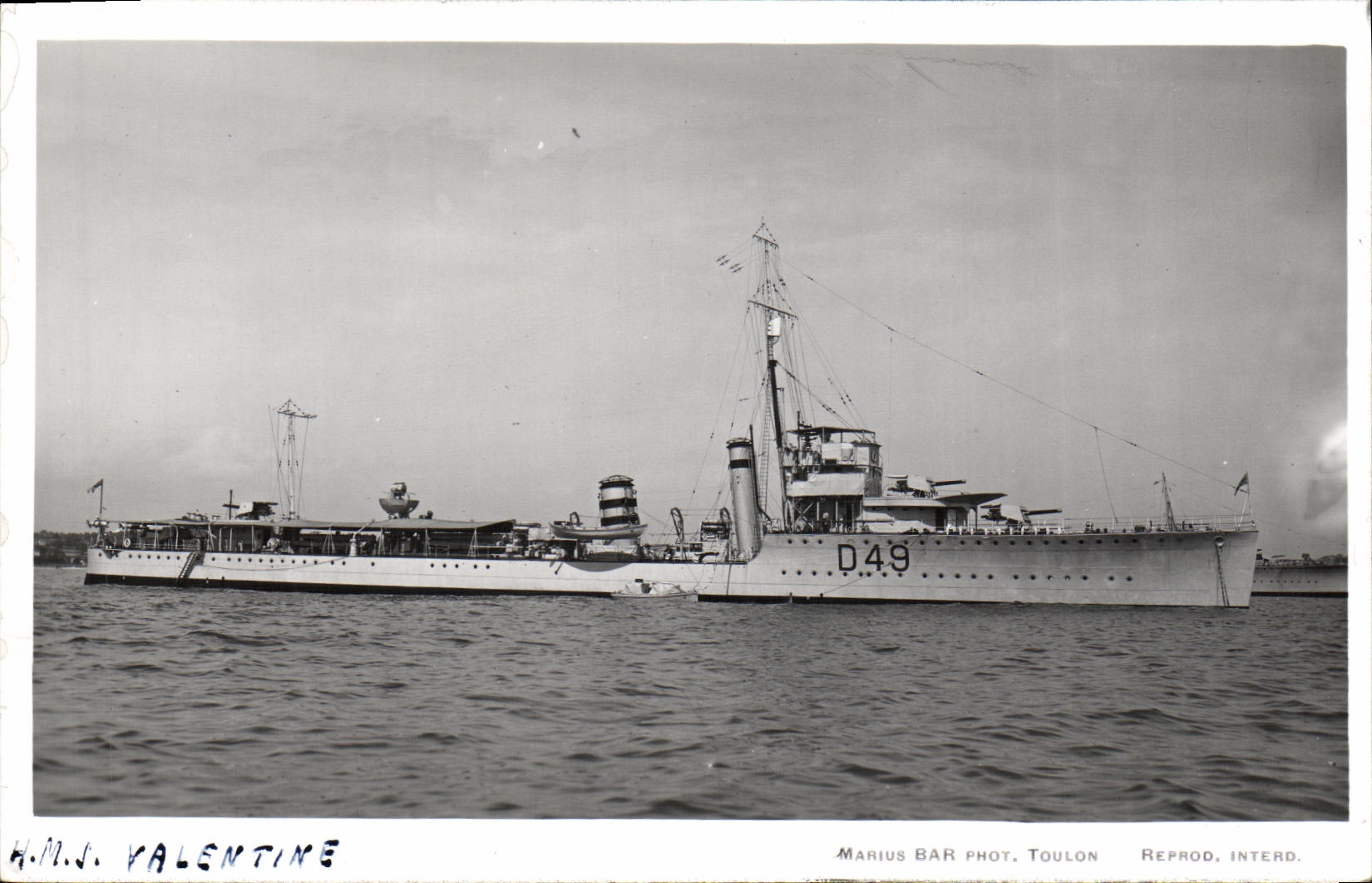 CPA Bateau HMS Valentine