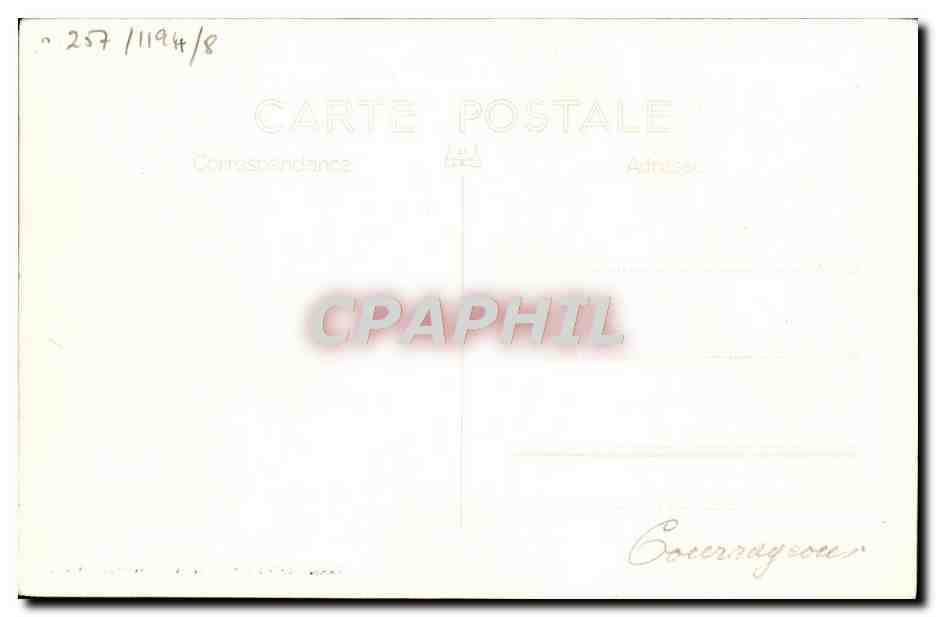 CPA Bateau HMS Courageous Porte Avions — Verso