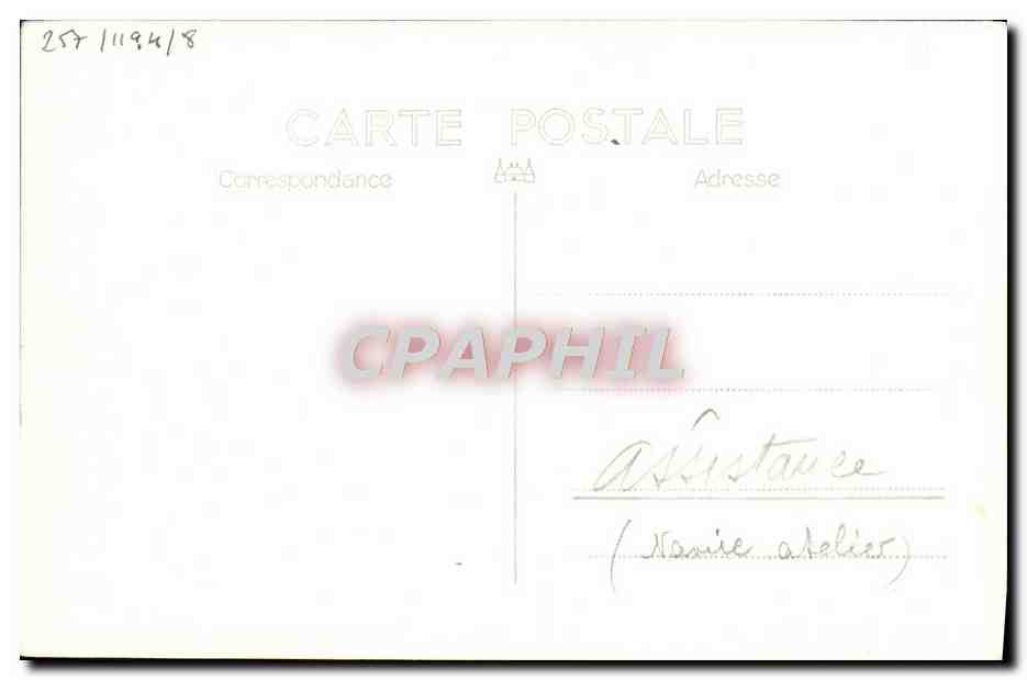 CPA Bateau HMs Assistance — Verso