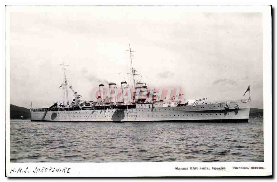 CPA Bateau HMS Shropshire