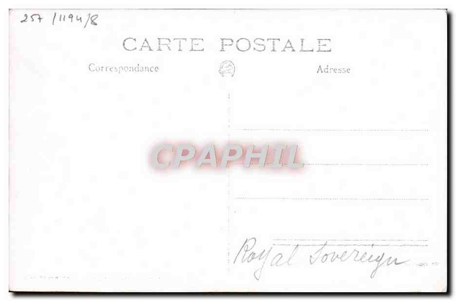 CPA Bateau HMS Royal Sovereign — Verso