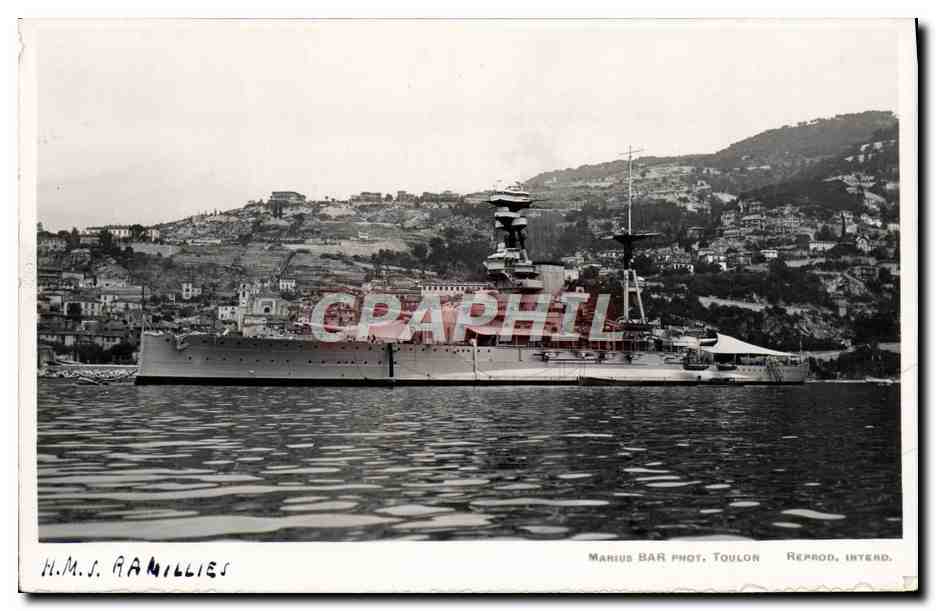 CPA Bateau HMS Ramillies