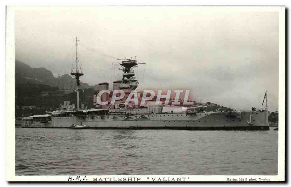 CPA HMS Battleship Valiant 