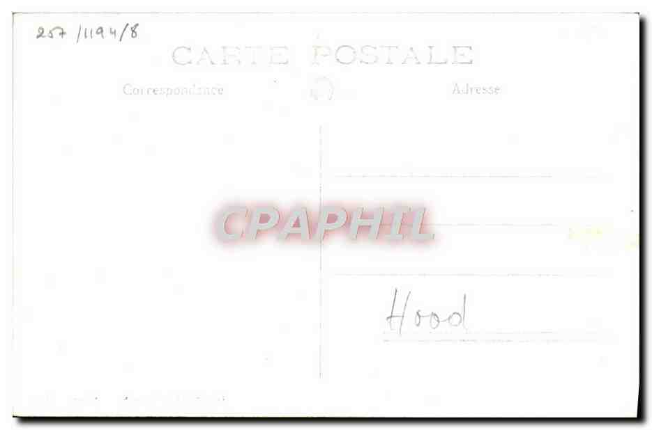 CPA Bateau HMs Hood — Verso