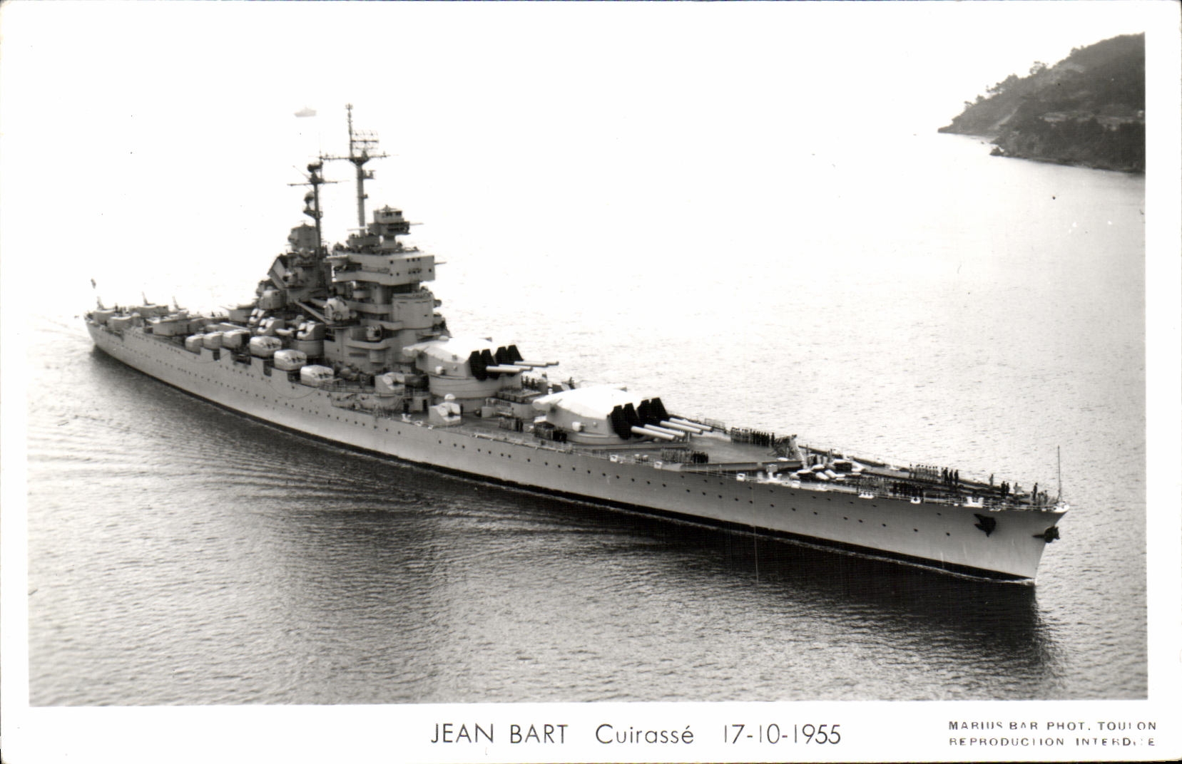 CPA Bateau Jean Bart Cuirasse 17 10 1955