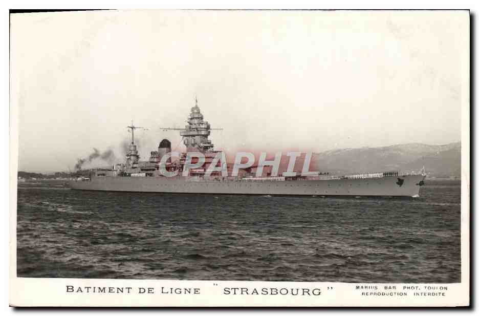 CPA Bateau Batiment De Ligne Strasbourg