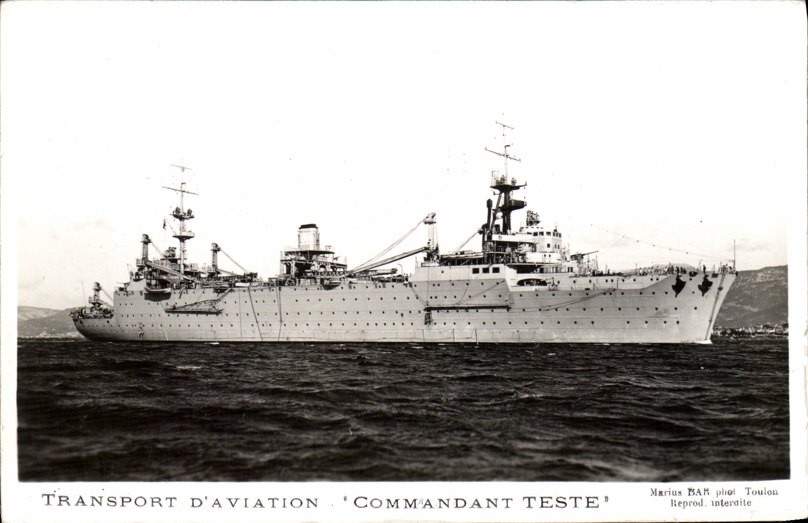 CPA Bateau Transport D'Aviation Commandant Teste