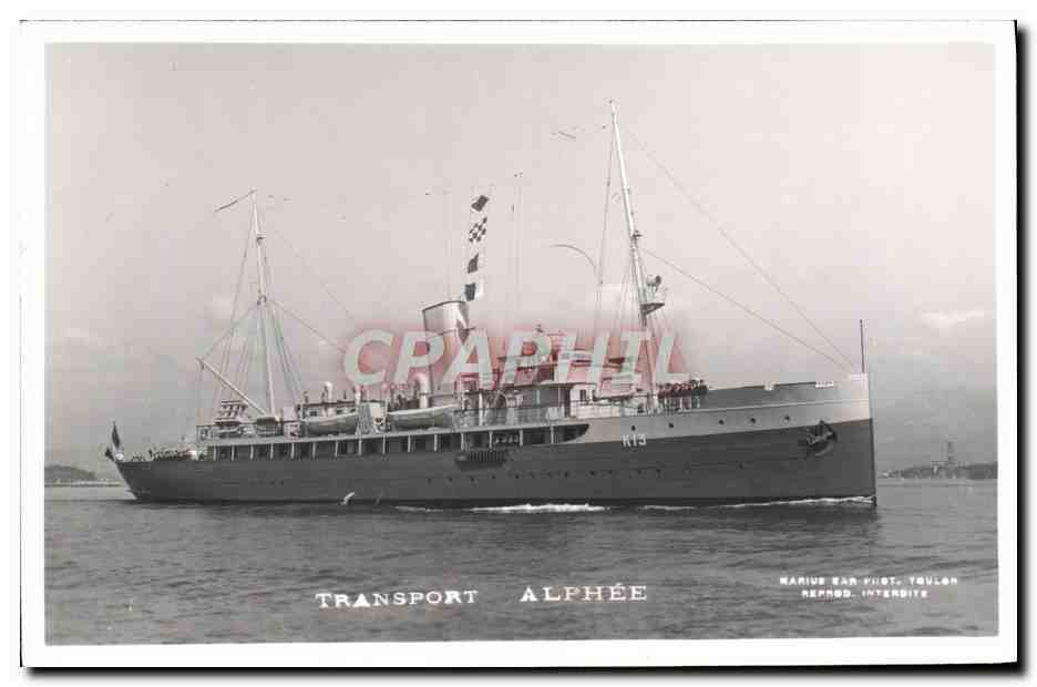 CPA Bateau Transport Alphee