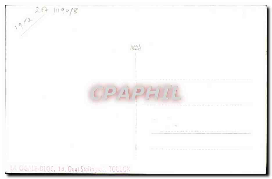 CPA Bateau Transport Alphee — Verso