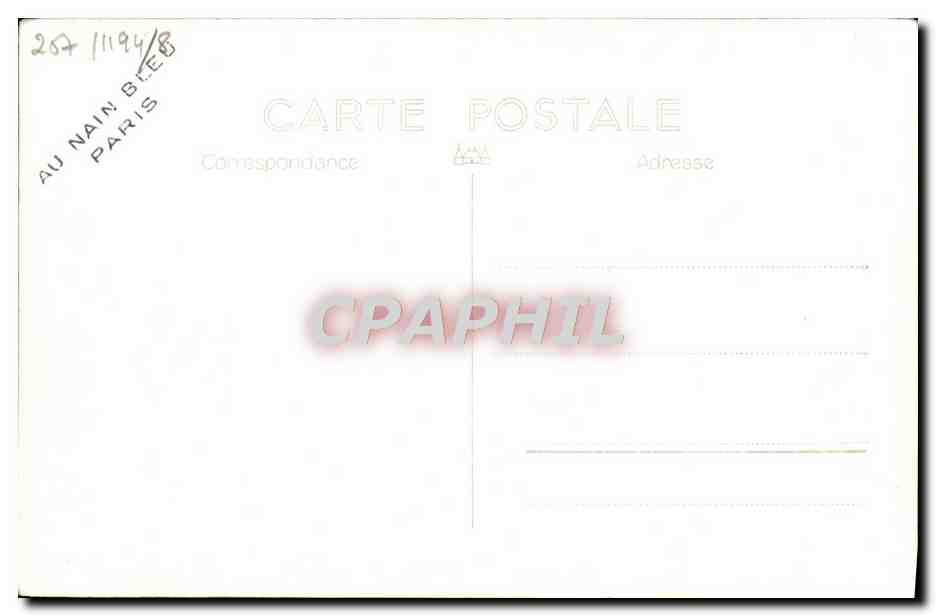 CPA Bateau Aviso Yser — Verso