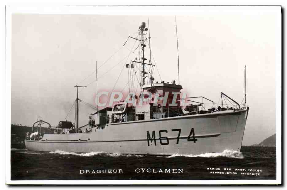 CPA Bateau Dragueur Cyclamen