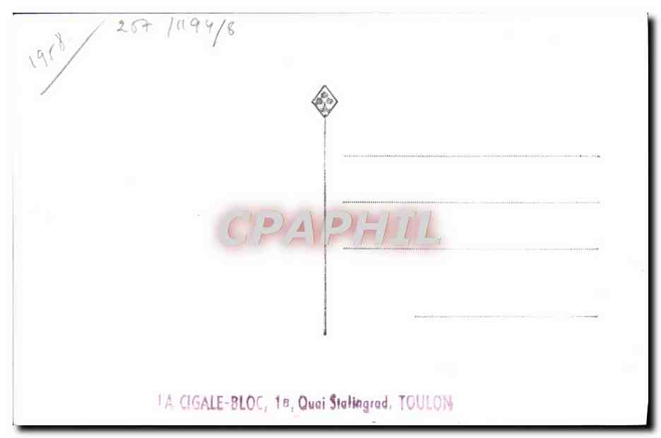 CPA Bateau Dragueur Cyclamen — Verso