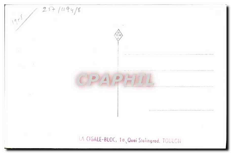 CPA Bateau INgenieur Elie Monnier — Verso