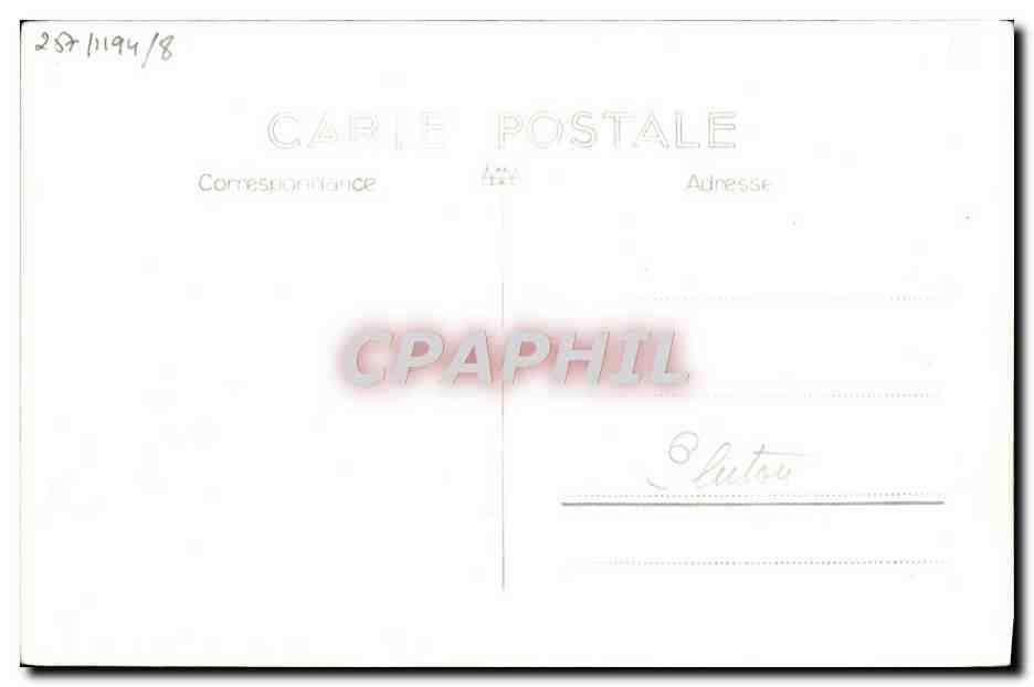 CPA Bateau Pluton Croiseur — Verso