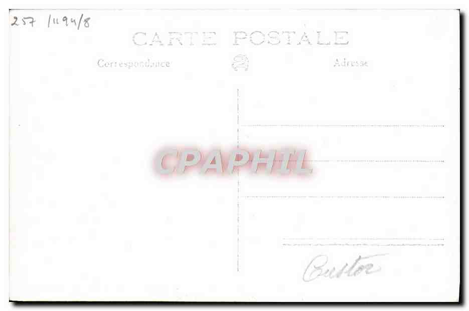 CPA Bateau Mouilleur de mines Castor — Verso