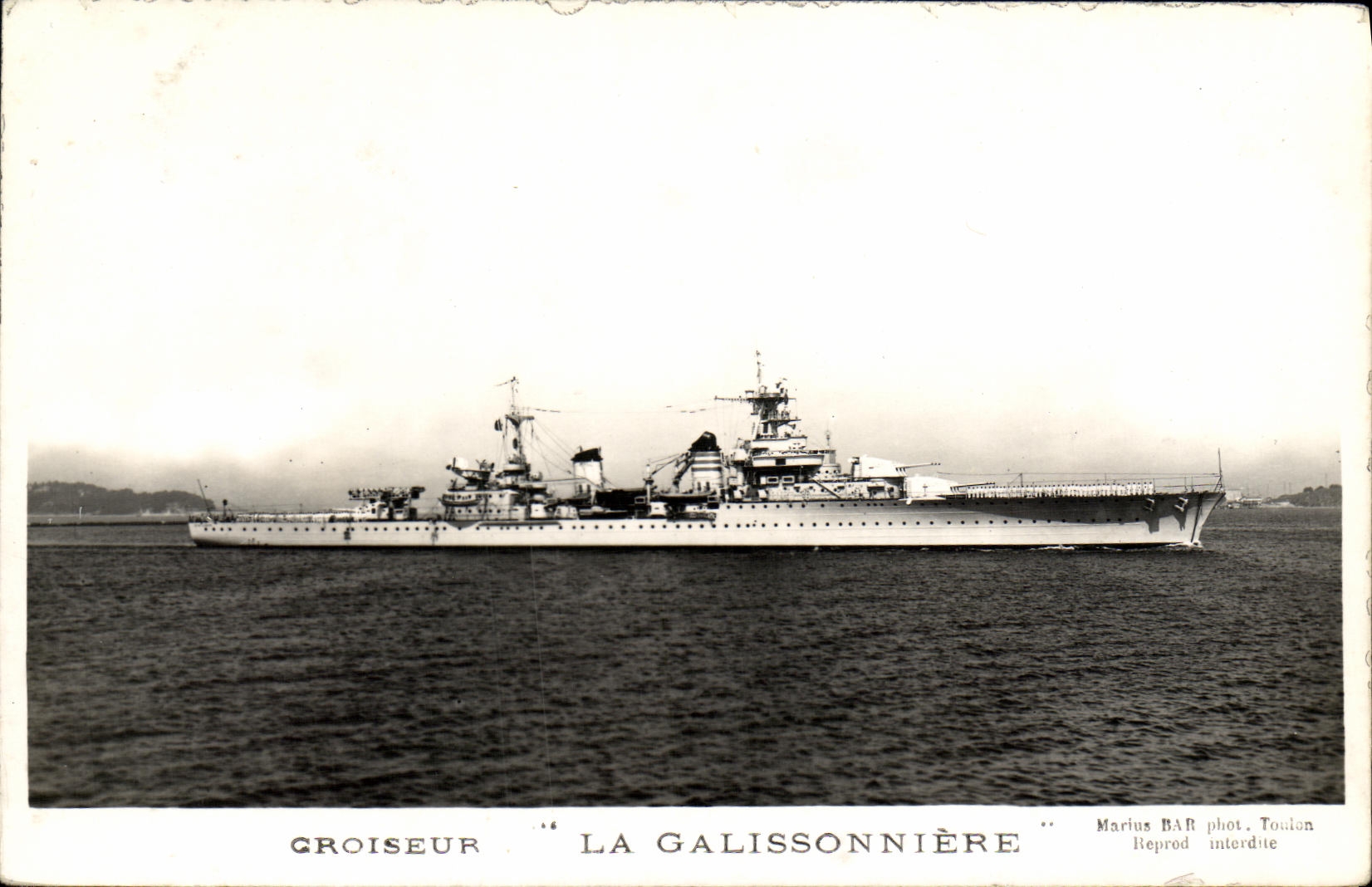 CPA Bateau Groiseur La Galissonniere