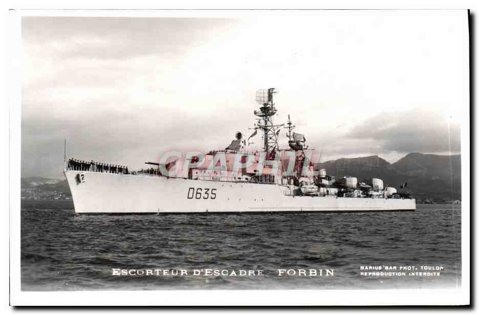 CPA Bateau Escorteur D'Escadre Forbin