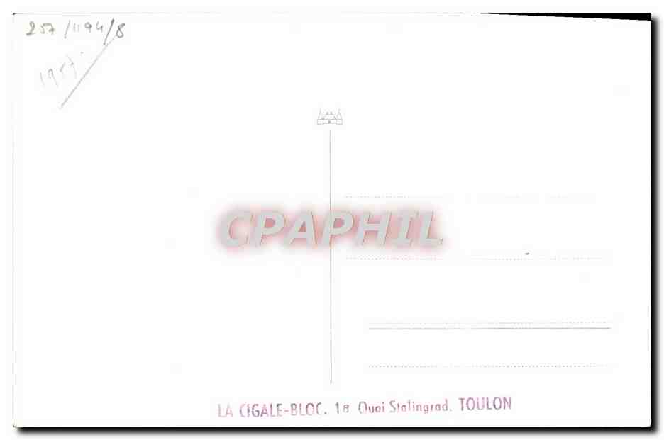 CPA Bateau Escorteur L'Emporte — Verso