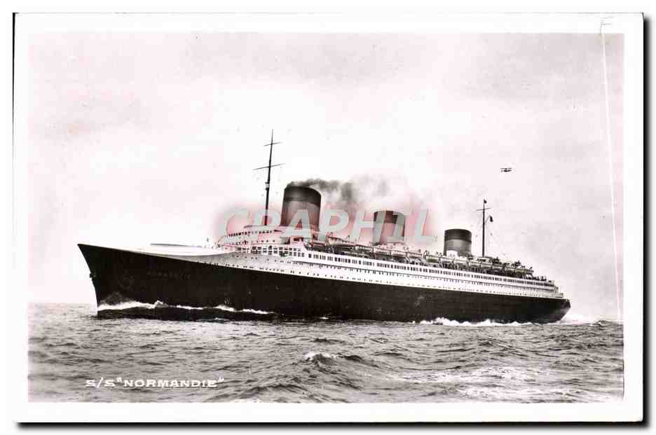 CPA Bateau Paquebot Normandie