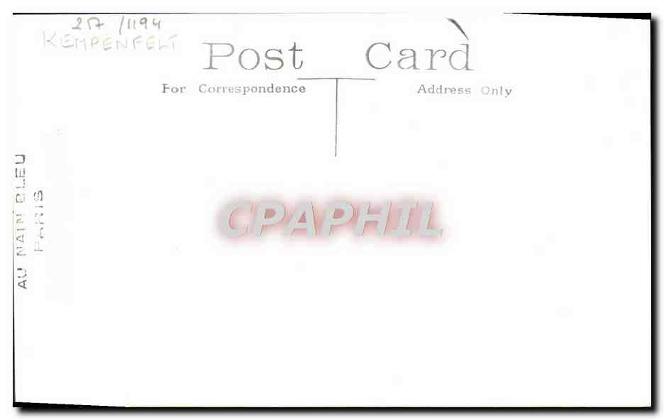 CPA Bateau Contre HMS Kempenfelt — Verso