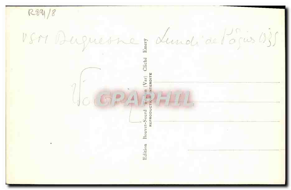 CPA Bateau Duquesne Croiseur  — Verso