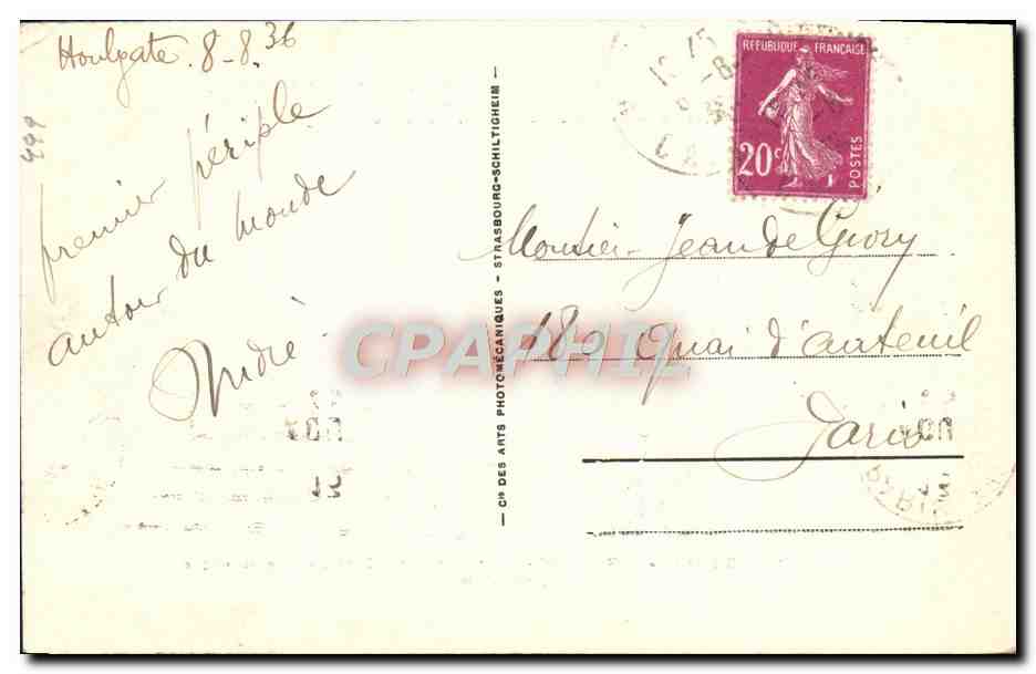 CPA Bateau Paquebot Normandie de la Compagnie Generale — Verso