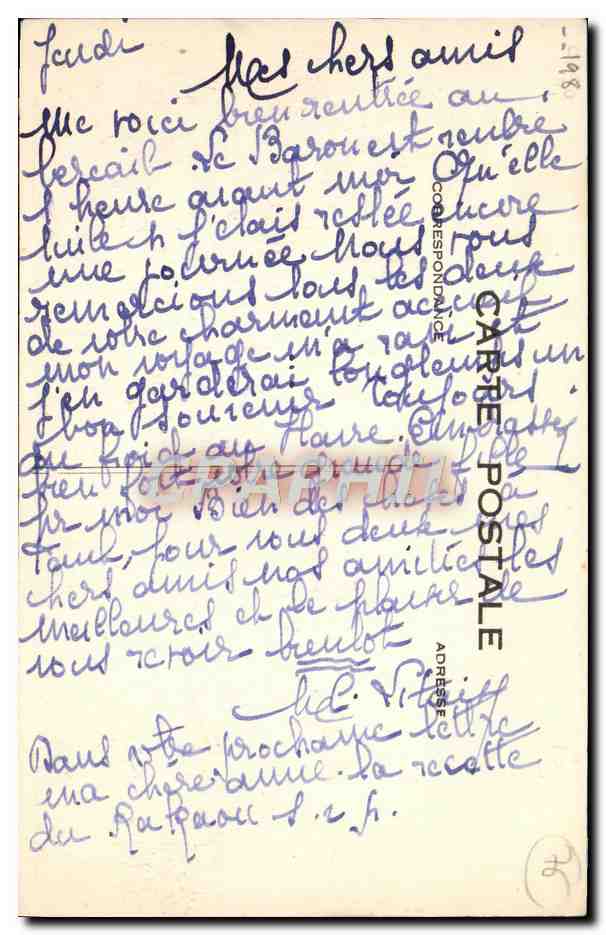 Le Havre — Le grand paquebot "Normandie" — C.M., Le Havre — Achterkant
