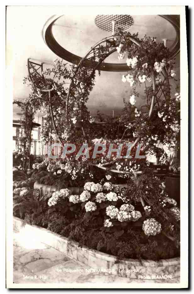 Le Paquebot NORMANDIE — Le Jardin — Photo HAMON, Série R. H6