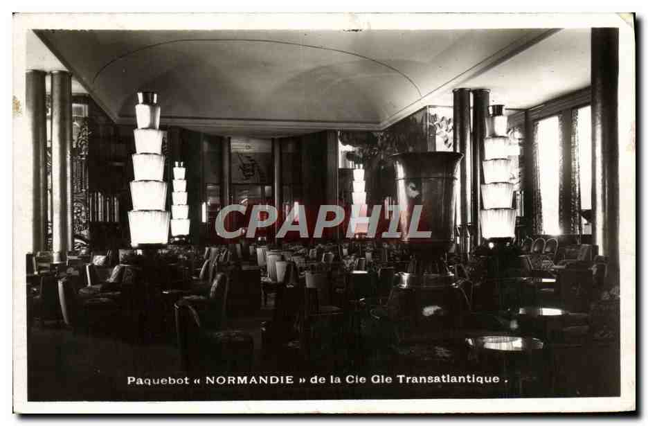 Salon du paquebot « NORMANDIE » — Cie Générale Transatlantique — éditeur Bouwens de Boyen et Expert, Nantes