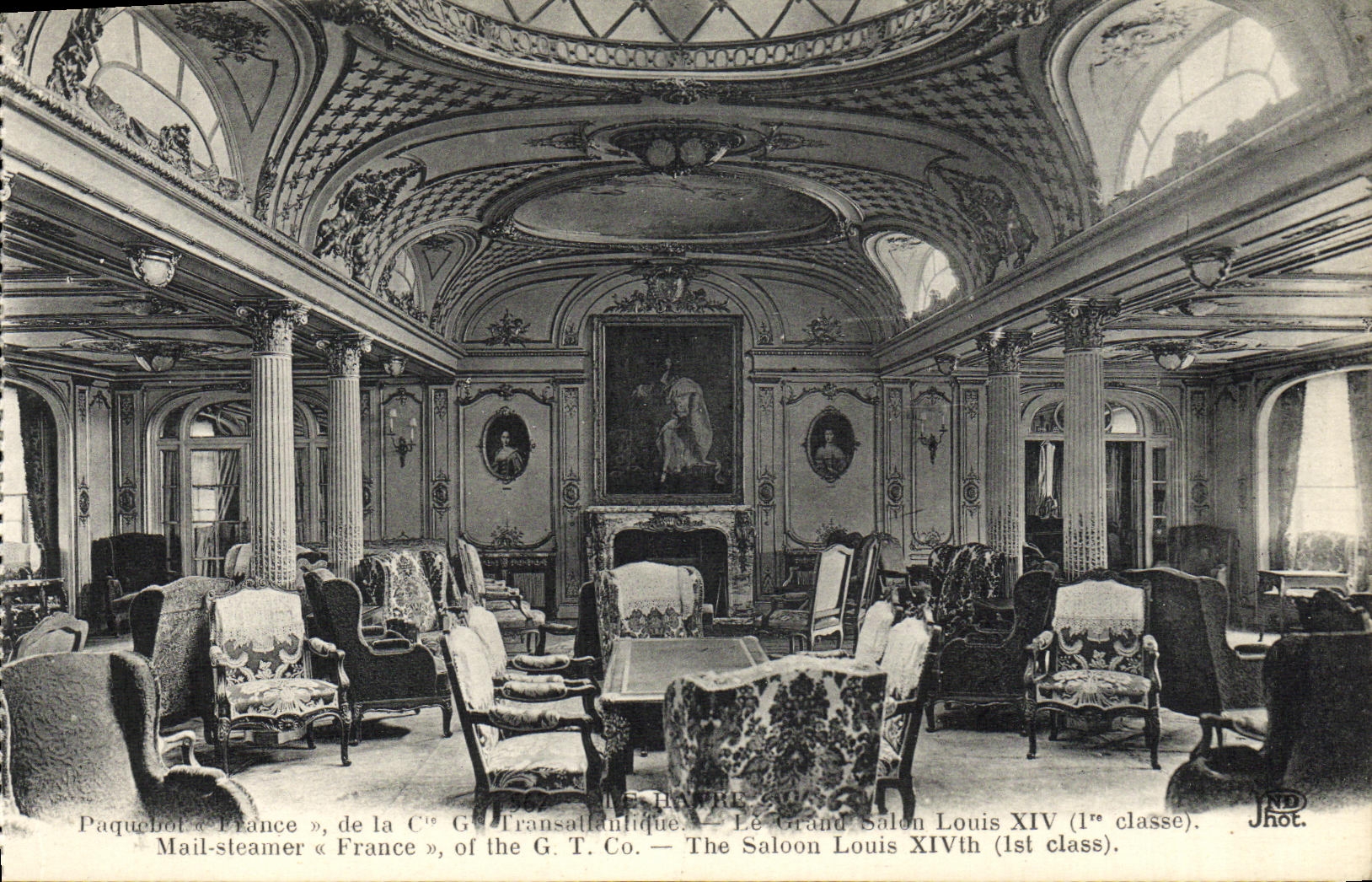 Grand Salon Louis XIV — Paquebot « France », de la C° G. Transatlantique (1ère classe)