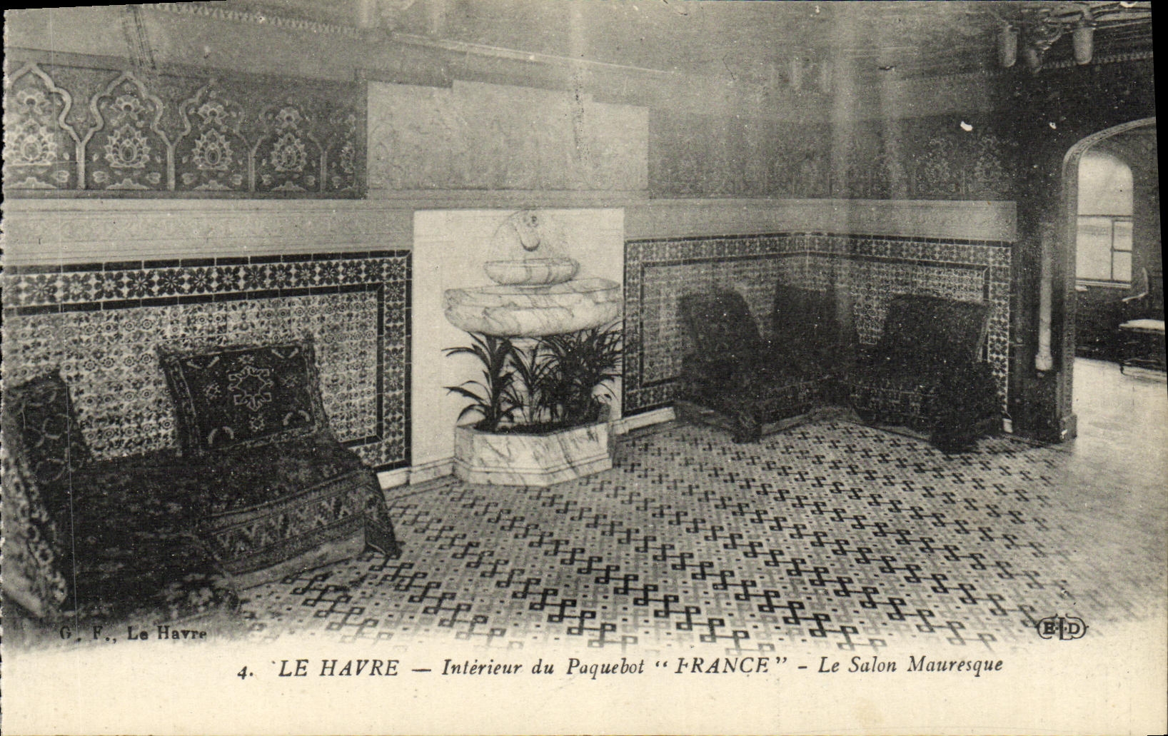 Le Havre — Intérieur du Paquebot "FRANCE" — Le Salon Mauresque