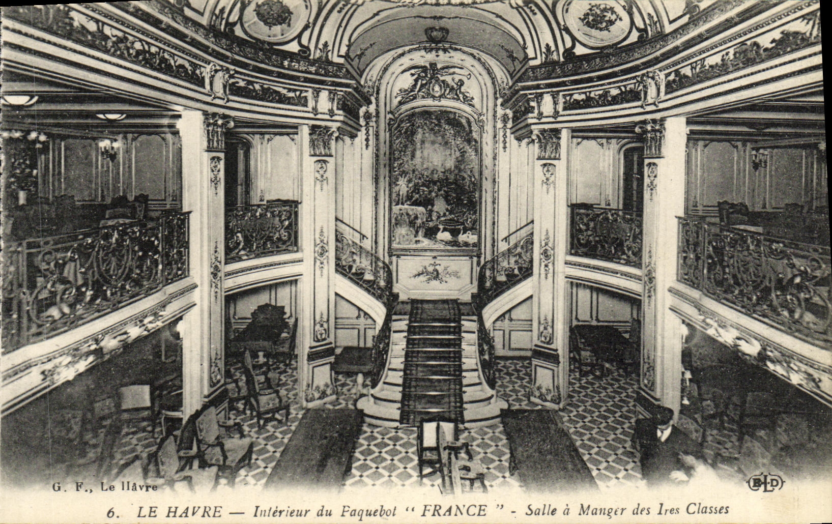 Le Havre — Intérieur du Paquebot "FRANCE" — Salle à Manger des 1res Classes