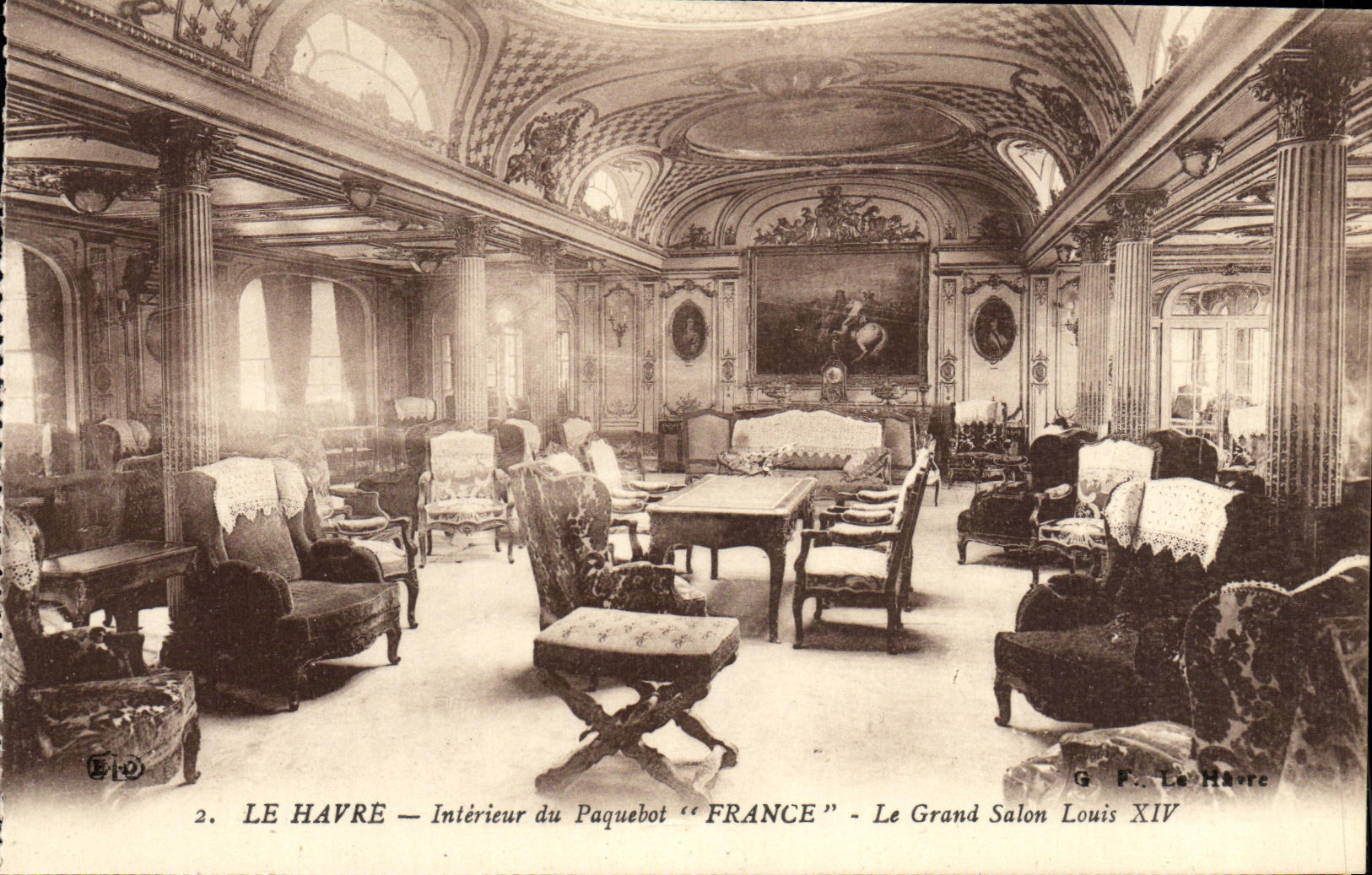 Le Havre — Intérieur du Paquebot "FRANCE" — Le Grand Salon Louis XIV